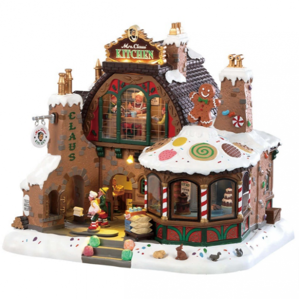 Lemax- La Cucina Di Mrs Claus Con Adattatore 4.5 V