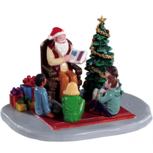 Lemax - Babbo Natale Con Il Libro Di Fiabe