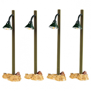 Lemax - Set Di 4 Lampioni Rustici