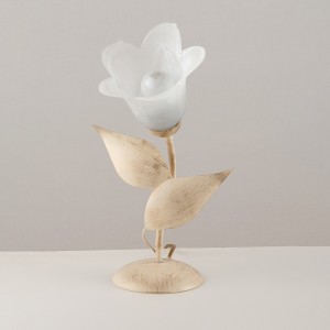 Lumetto 1 Luce Serie Olga avorio e oro in ferro laccato