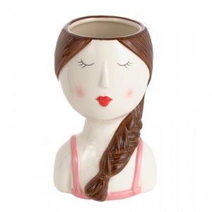 Montemaggi Coco Girl Treccia Laterale Vestito Rosa