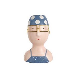 NUOTATRICE CON OCCHIALI COSTUME CUFFIA AZZURRI