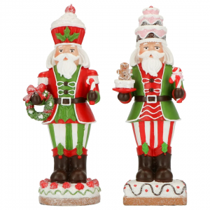 Schiaccianoci Natalizi Colorati – Set Decorativo 2 pezzi...