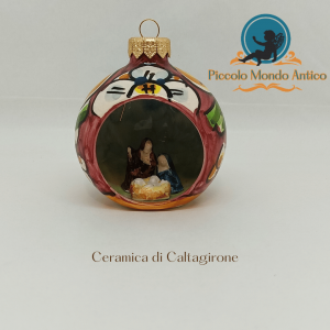 Sfera in Ceramica di Caltagirone con Natività