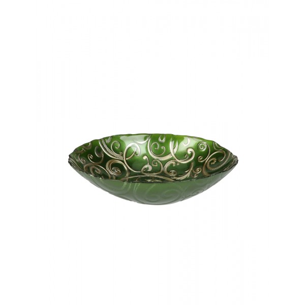 Brandani - Coppetta Filo d'Oro Verde Vetro