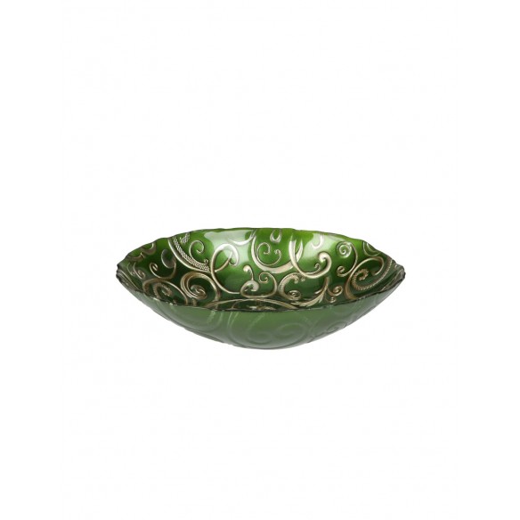Brandani - Coppetta Filo d'Oro Verde Vetro