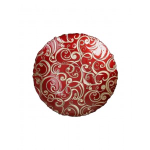 Brandani - Piatto Filo d'Oro Rosso Vetro