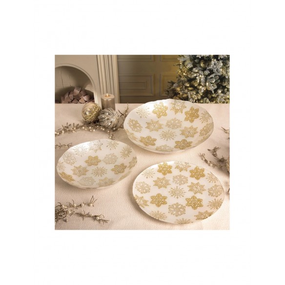 Brandani - Ciotola Fiocchi Bianco/Oro