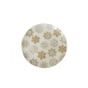 Brandani - Piatto Fiocchi Bianco/Oro