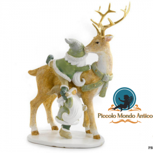Gnomi con Renna H 23.5 cm