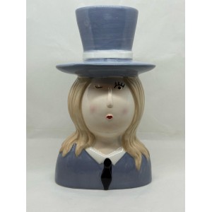 Montemaggi - Vaso Donna con Cappello a Cilindro