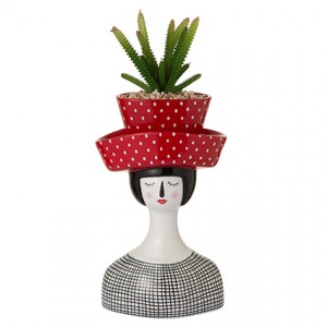 Montemaggi - Vaso Pop Girl Cappello Rosso con Pianta