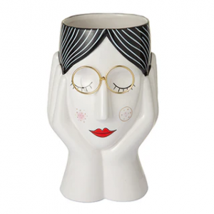 Montemaggi - Vaso Pop Girl con Occhiali Viso Appoggiato