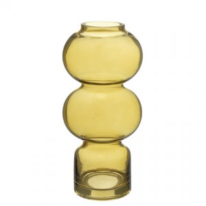 Vaso Vetro Tre Sfere Senape