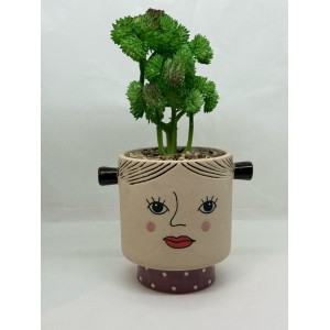 Montemaggi - Vaso con Piantina Testa Girl