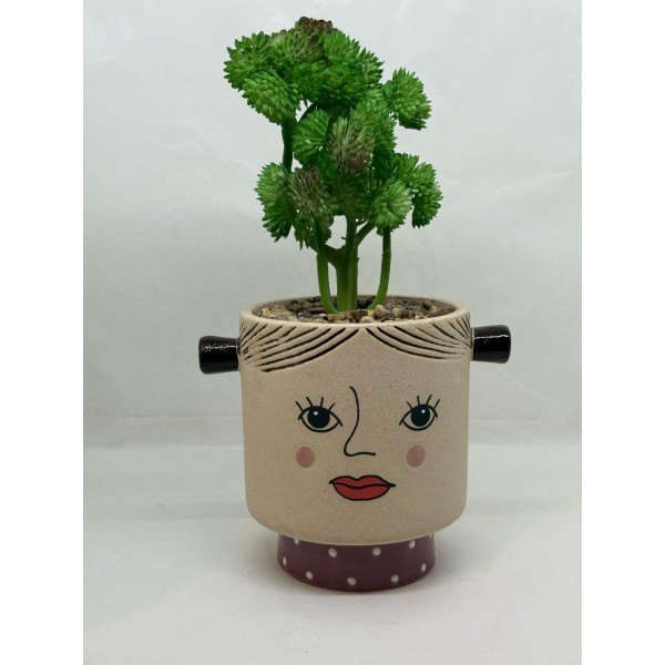 Montemaggi - Vaso con Piantina Testa Girl