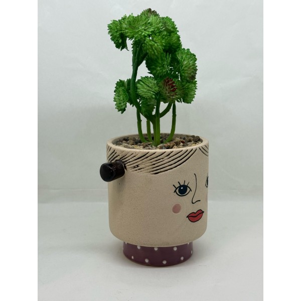 Montemaggi - Vaso con Piantina Testa Girl