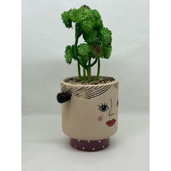 Montemaggi - Vaso con Piantina Testa Girl