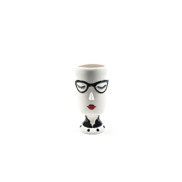 Vaso in Ceramica Viso Donna H. 22.5cm