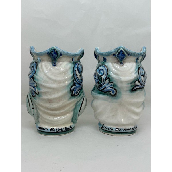 Ceramica di Caltagirone - Coppia Teste di Moro...