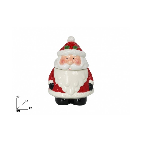 Barattolo Natalizio in Ceramica – Babbo Natale