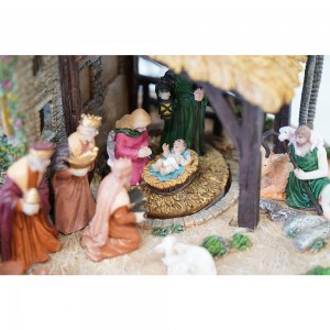 Carillon Natività con musica, luci e movimento - 32 cm 2