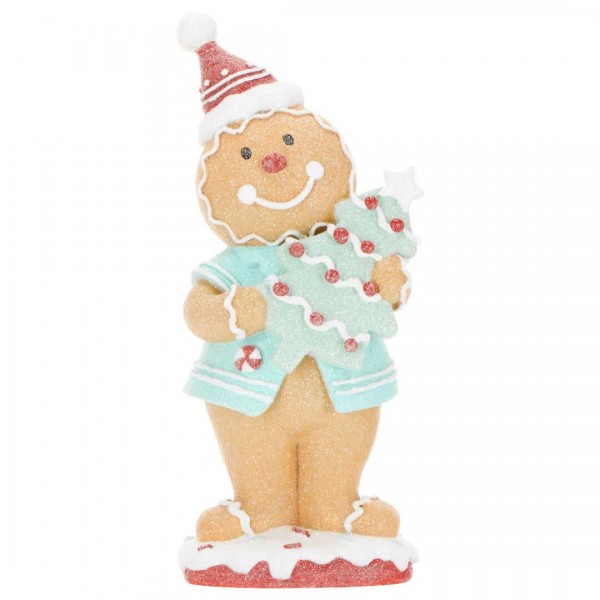 Decorazione Natalizia Ragazzo Marzapane con Albero