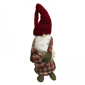 Gnomo Natalizio in Stoffa con Cappello Rosso e Sacchetto...