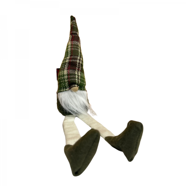 Gnomo Natalizio con Cappello Scozzese Verde e...