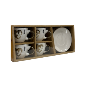 Servizio da Caffè Natalizio in Ceramica con Fiocco di... 2