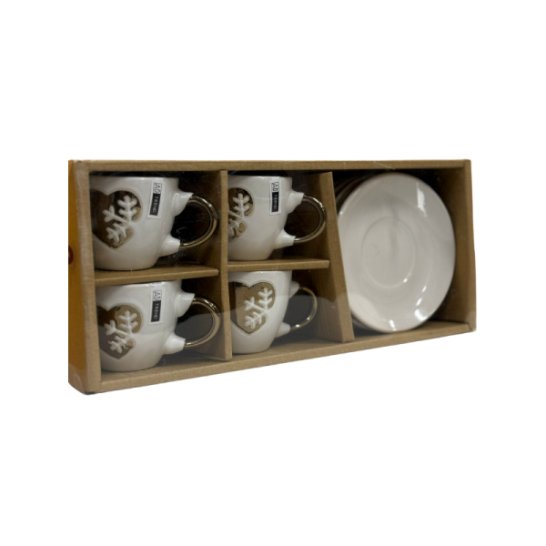 Servizio da Caffè Natalizio in Ceramica con...