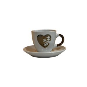 Servizio da Caffè Natalizio in Ceramica con Fiocco di...