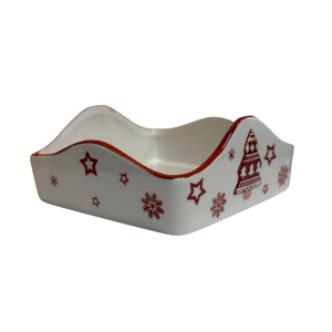 Porta Tovaglioli Natalizio in Ceramica con Albero e... 2