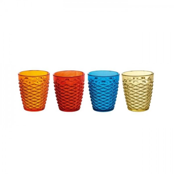Set 4 Bicchieri Pop Summer Colori Assortiti