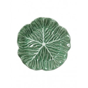 Vassoio Foglia Vegan Verde in Porcellana