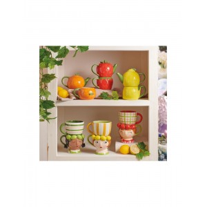 Teiera con Tazza in Dolomite Design Limone 2