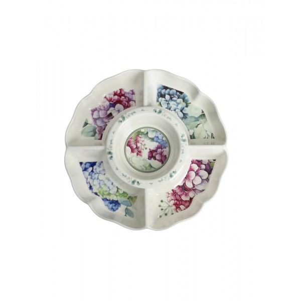 Antipastiera Tonda in Porcellana Flora...