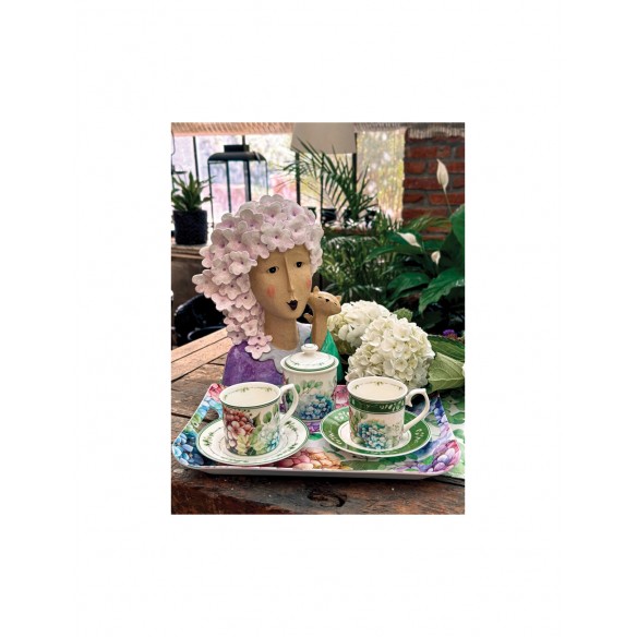 Zuccheriera Flora Collection in New Bone China con motivi floreali