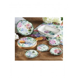 Pirofila in Porcellana Flora Collection con decoro floreale 2