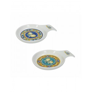 Eclettico Citrus Set 2 pezzi piattini in porcellana con...