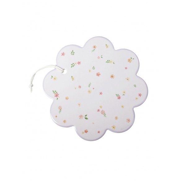 Decorazione in Ceramica e Sughero Lilla – Colori Pastello e Fiorellini