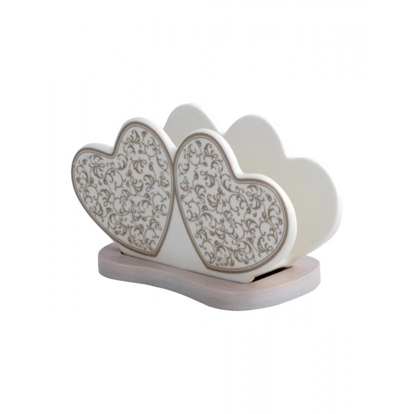 Portatovaglioli in Porcellana con Decoro...