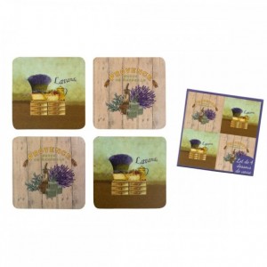 Set 4 sottobicchieri “Lavanda Provenza”