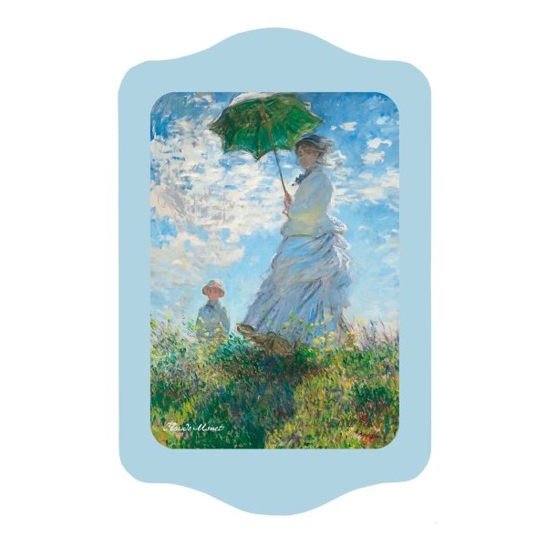 Vassoio in metallo “Donna con parasole” –...