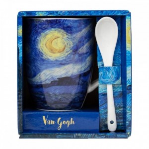 Mug con cucchiaino “Notte stellata” – Vincent van Gogh