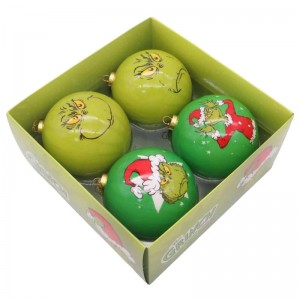 KURT S. ADLER - Set 4 Palline Natalizie Grinch