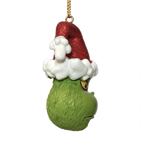 KURT S. ADLER - Viso Grinch con Cappello Glitterato