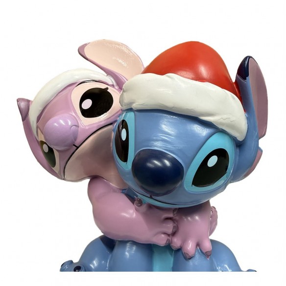 KURT S. ADLER - Statua Stitch e Angel Abbracciati - H 21 cm